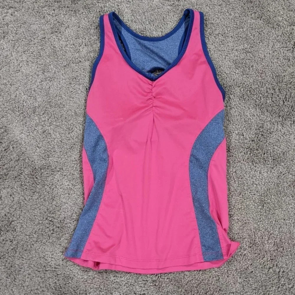 New Balance Pink and Purple Workout‎ Tank with built-in bra
